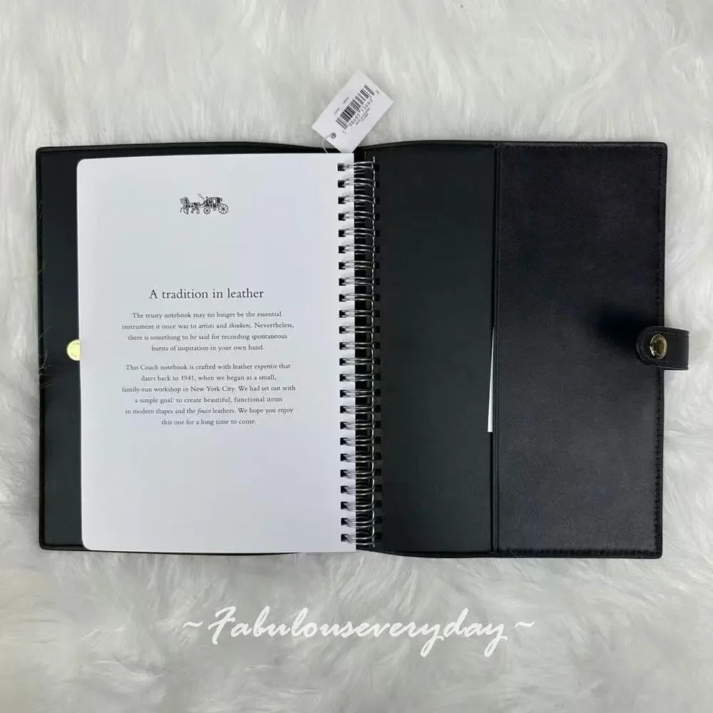 Coach Notebook In Loved Signature Canvas/Smooth Leather/Gold/Brown CDX99 NWT